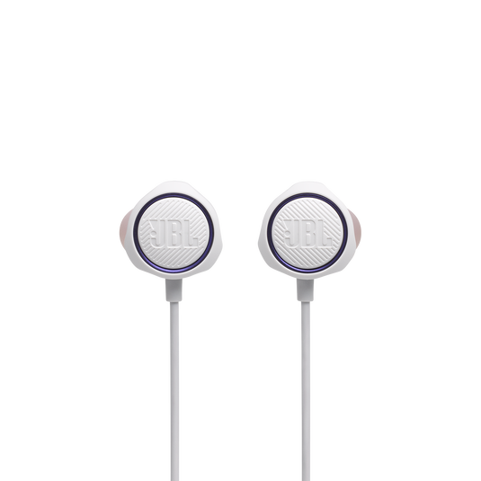 JBL Quantum 50 - White - Wired in-ear gaming headset with volume slider and mic mute - Front image number null